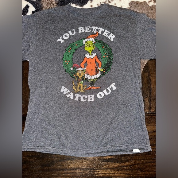 Youth Large Grinch “You Better Watch Out” Christmas Tee - Picture 1 of 5
